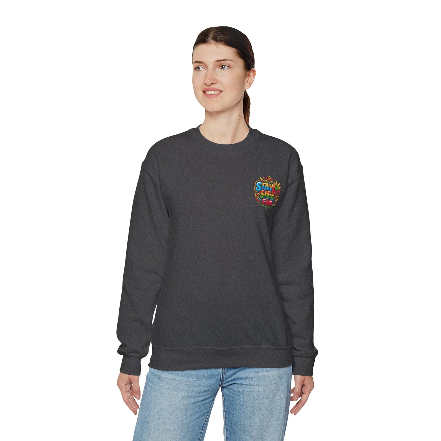Stay Safe Fam Unisex Heavy Blend™ Crewneck Sweatshirt