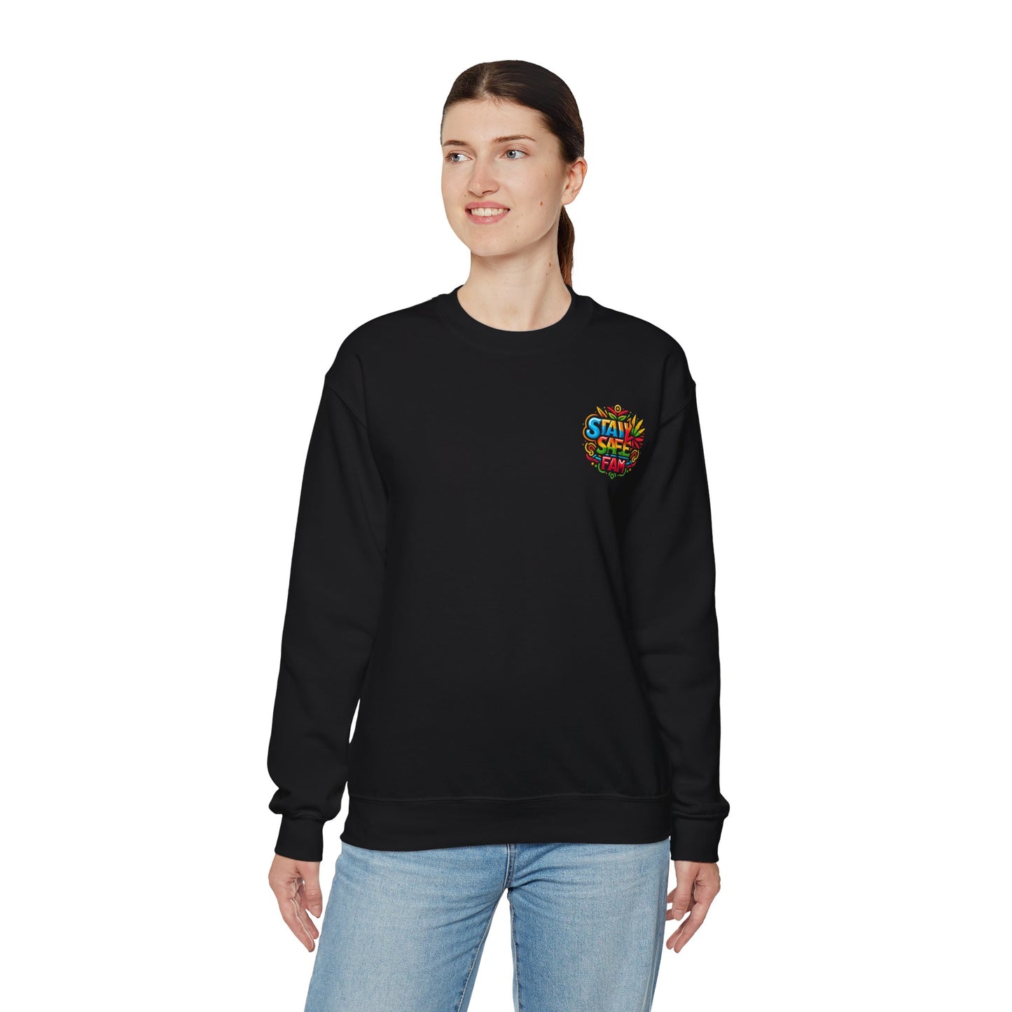 Stay Safe Fam Unisex Heavy Blend™ Crewneck Sweatshirt