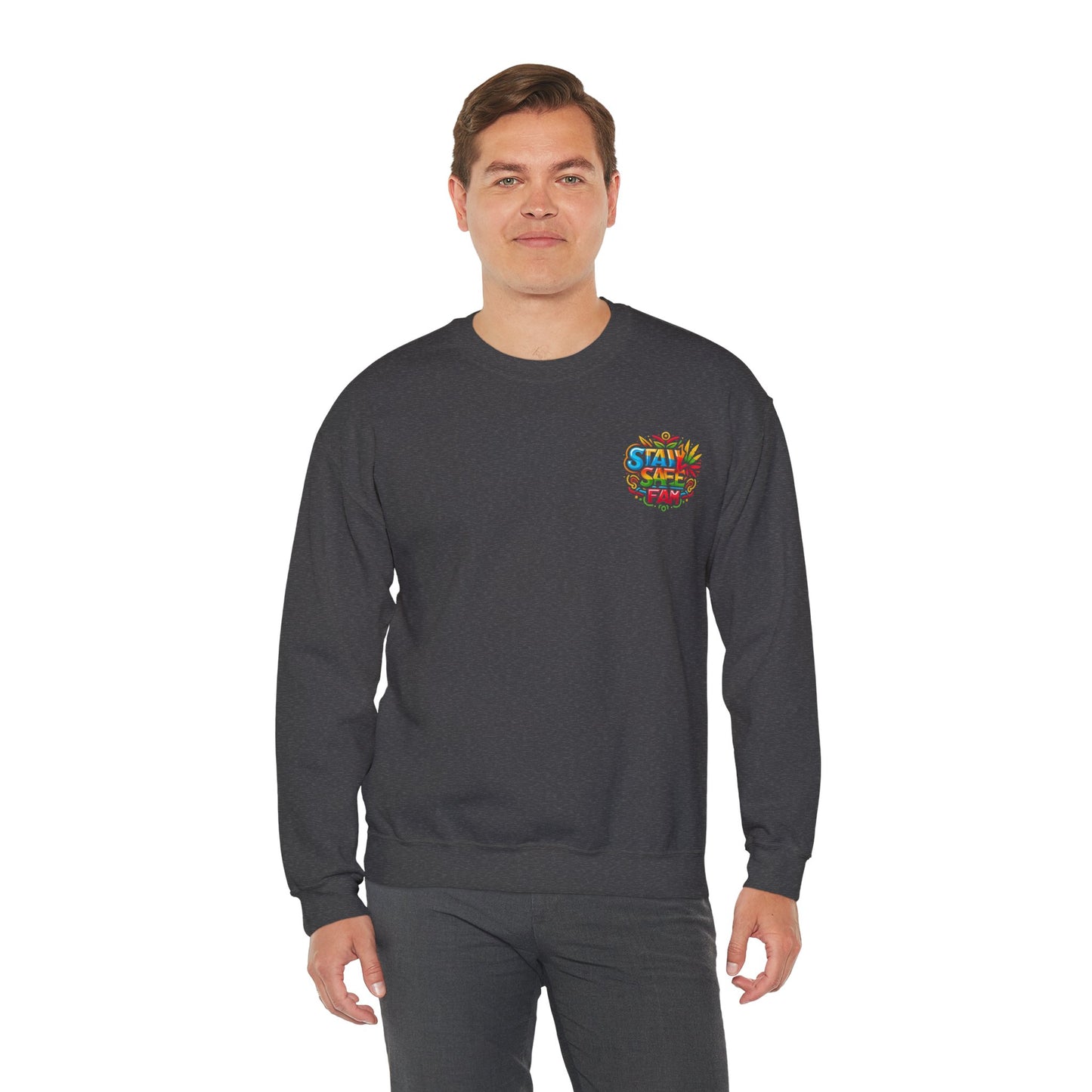 Stay Safe Fam Unisex Heavy Blend™ Crewneck Sweatshirt