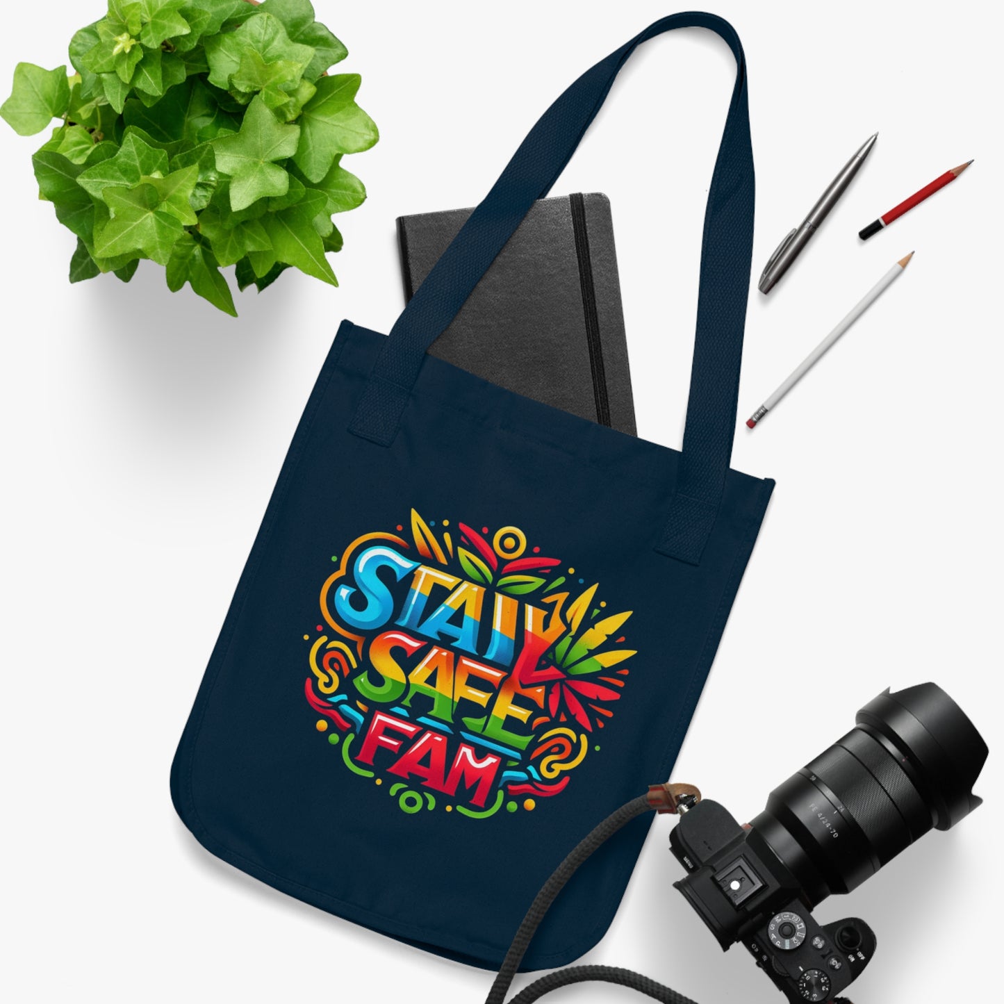 Stay Safe Fam Organic Canvas Tote Bag