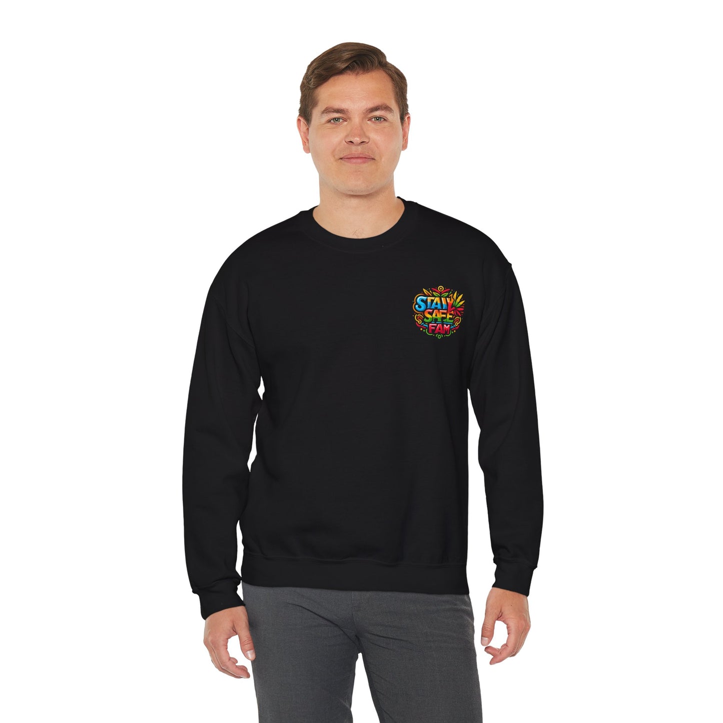 Stay Safe Fam Unisex Heavy Blend™ Crewneck Sweatshirt