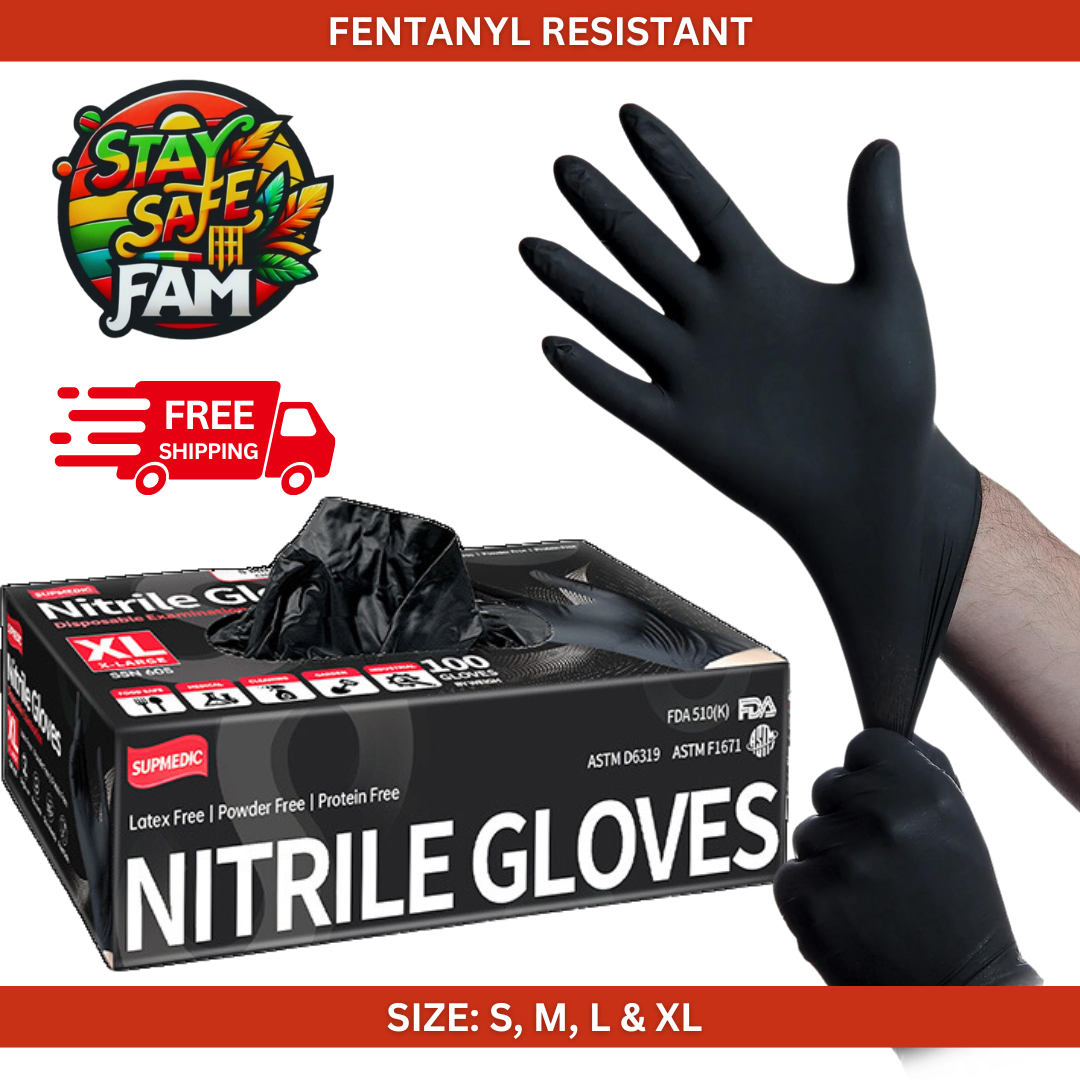 Hot Black Nitrile Gloves 5 Mill 1000PCs (1 Case)