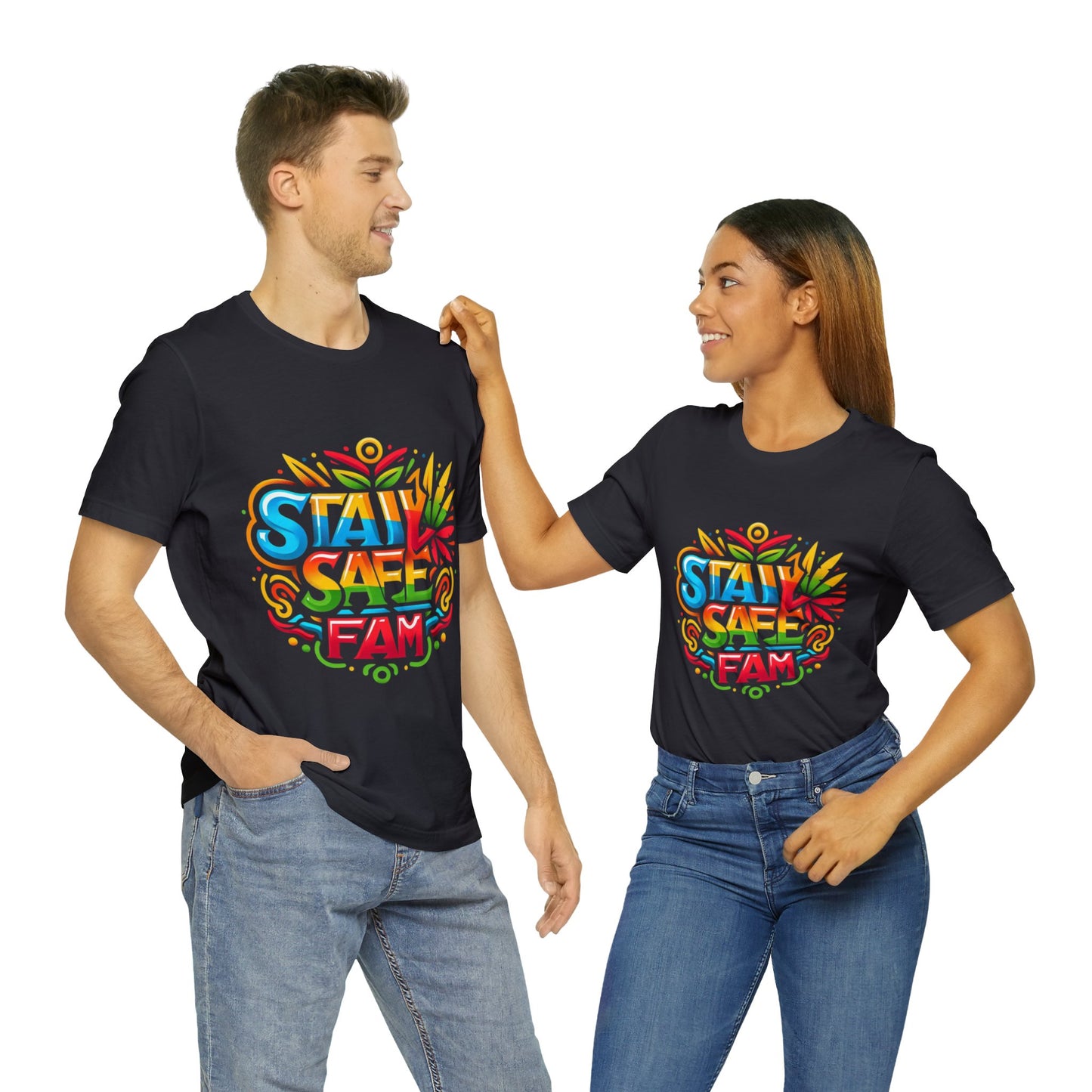 Stay Safe Fam Unisex Jersey Short Sleeve Tee