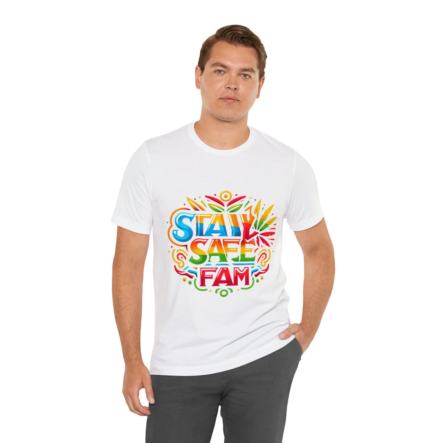 Stay Safe Fam Unisex Jersey Short Sleeve Tee