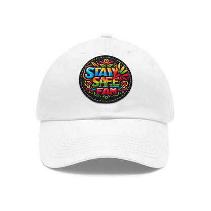 Stay Safe Fam Dad Hat with Leather Patch