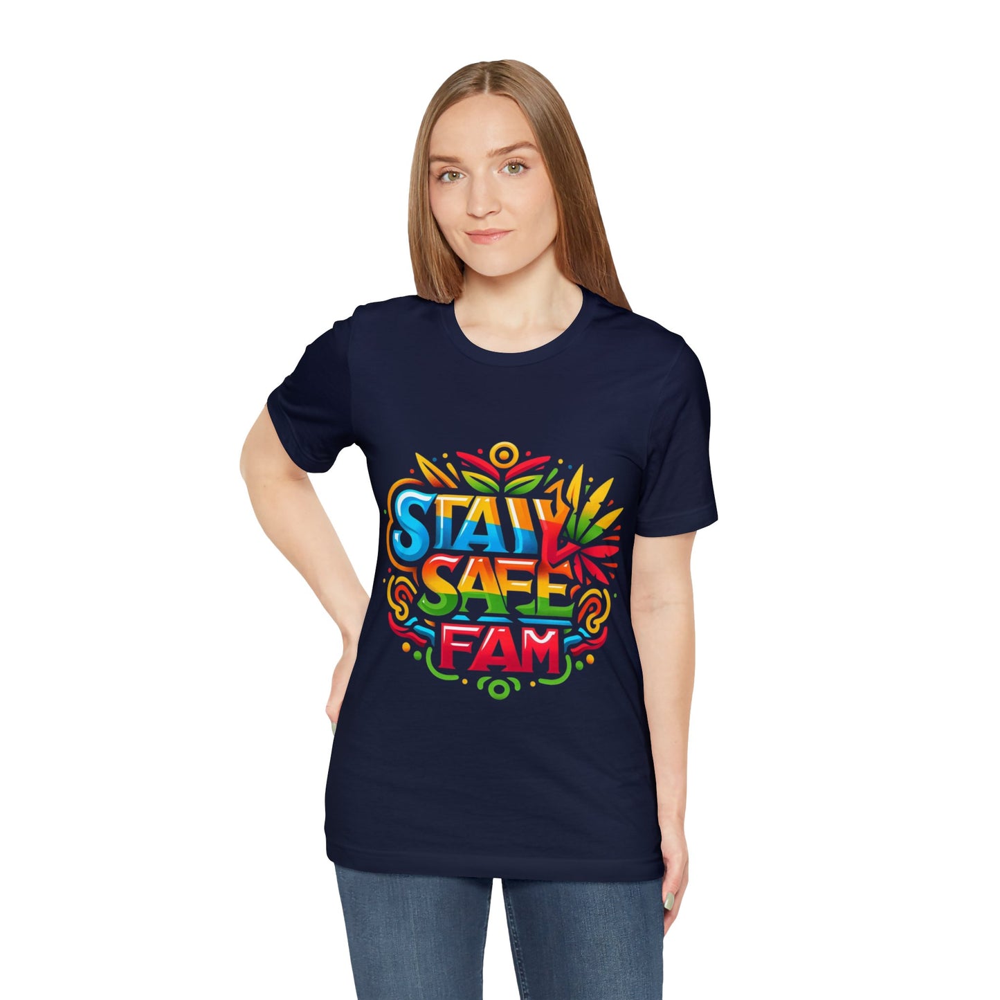 Stay Safe Fam Unisex Jersey Short Sleeve Tee