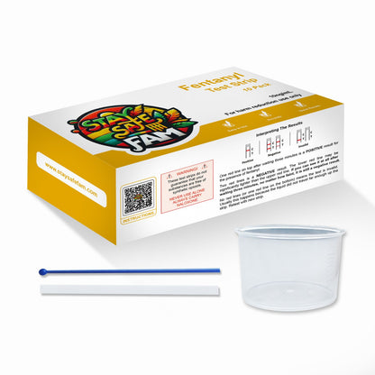 10 Pack Fent Test Strip 10ng/mL | NOW with 10 Scoops and 1 Cup | Easy-to-use FTS for Harm Reduction | Test Strips for Substance Detection